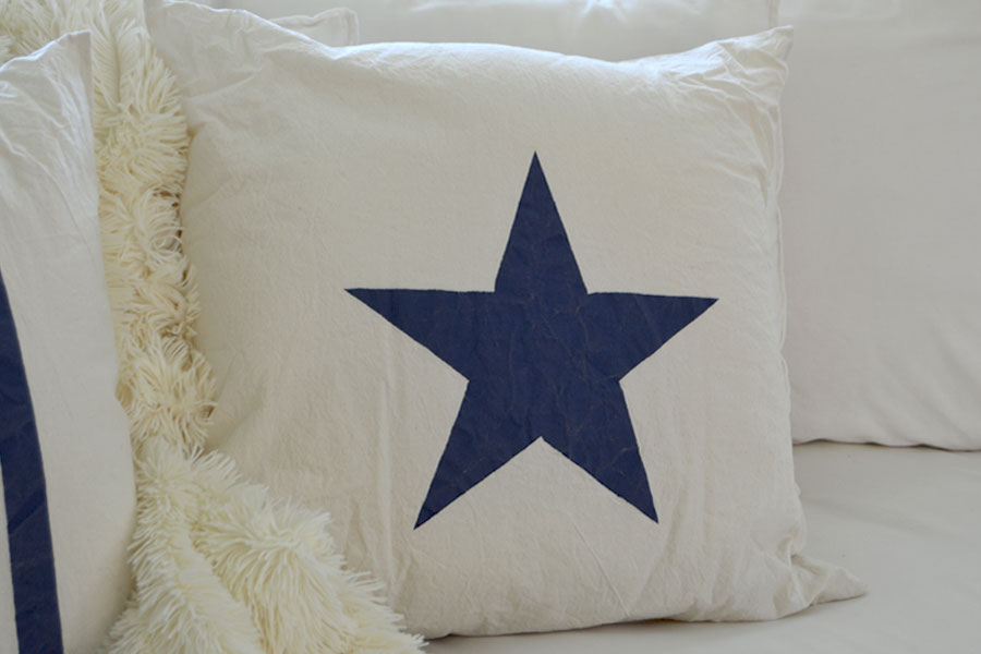Almohadn Estrella Azul 60 x 60 cm