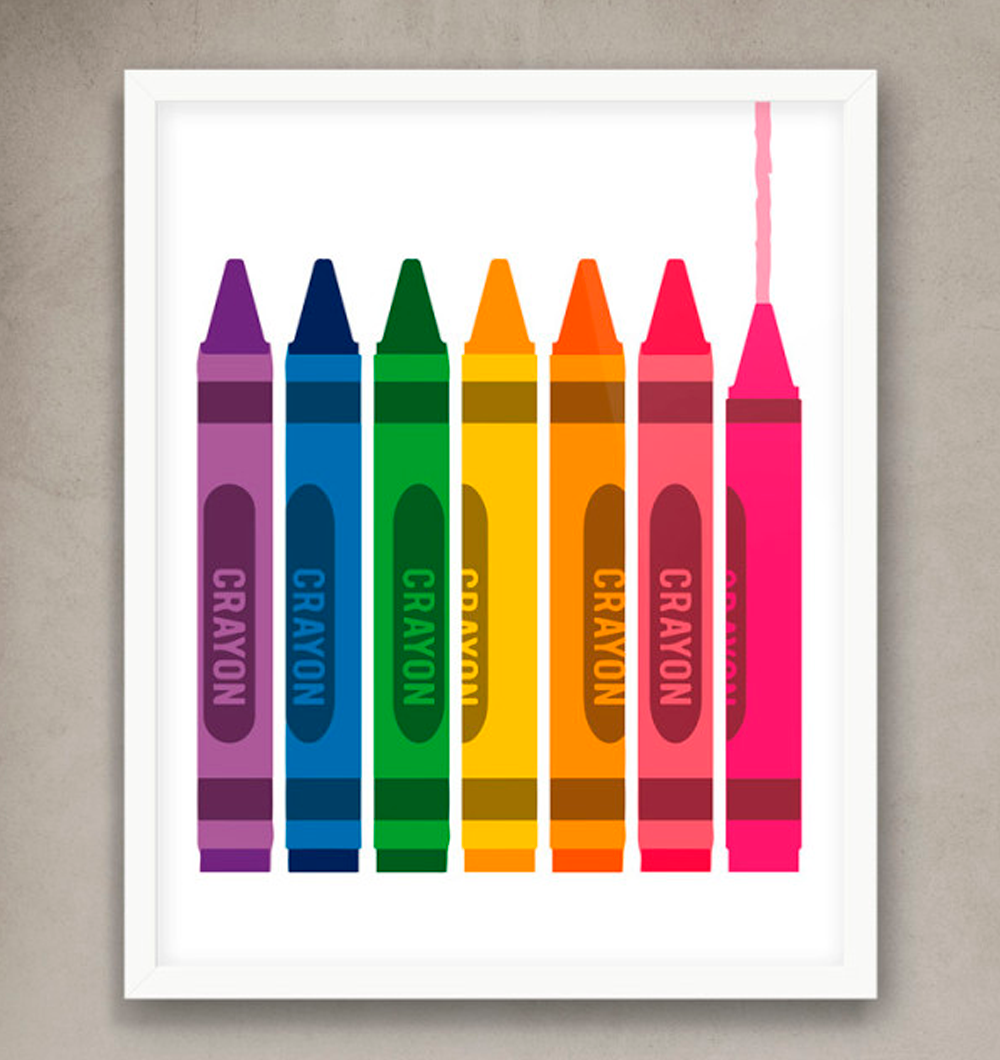 Cuadro Crayones 30 x 40 cm