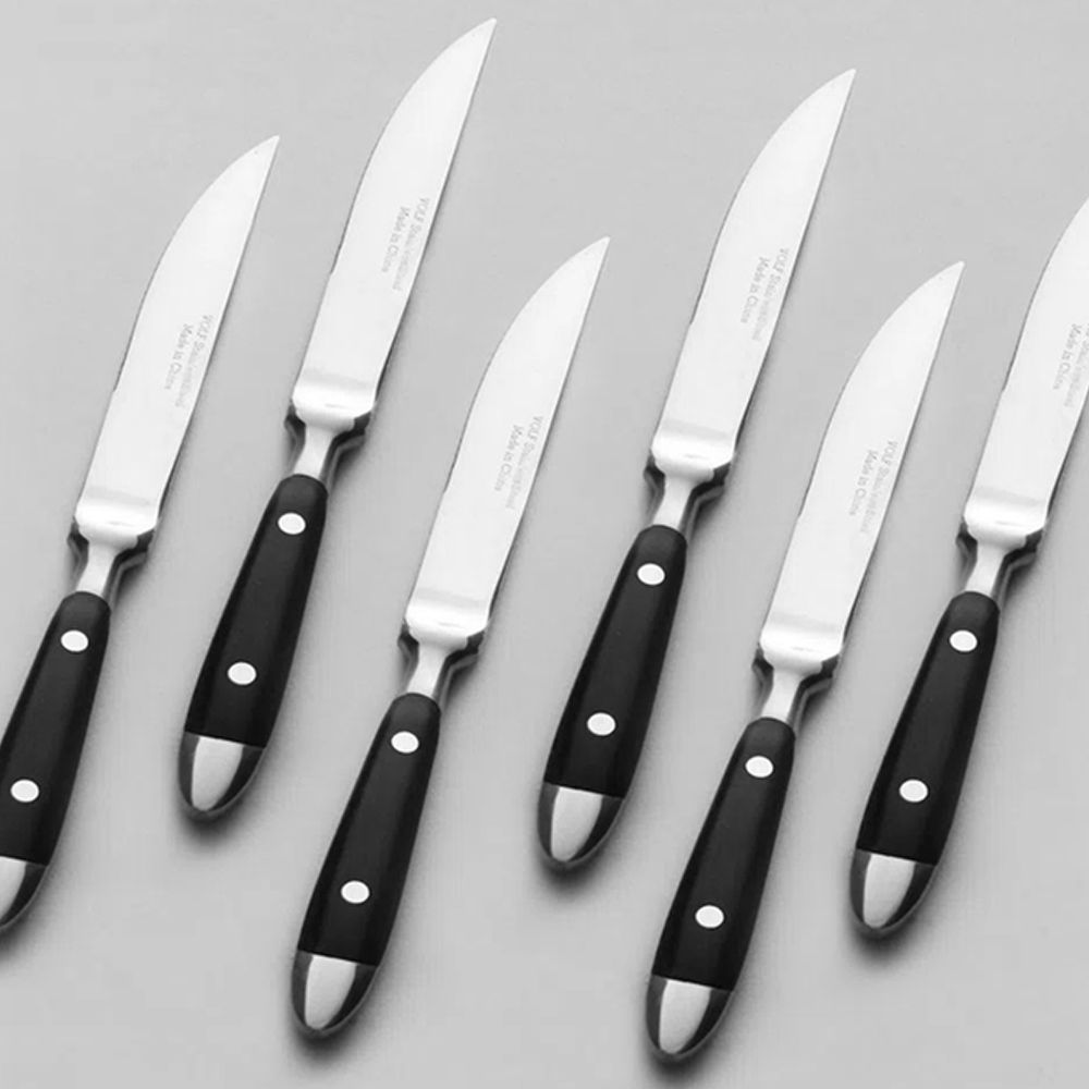 Pack x 6 Cuchillo de Mesa Bistro Negro