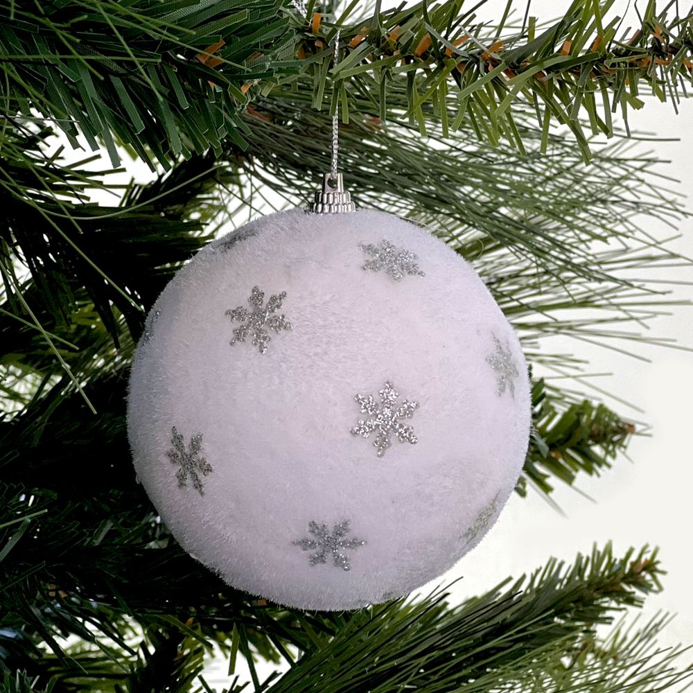 Esfera Silver Snowflake 10 cm